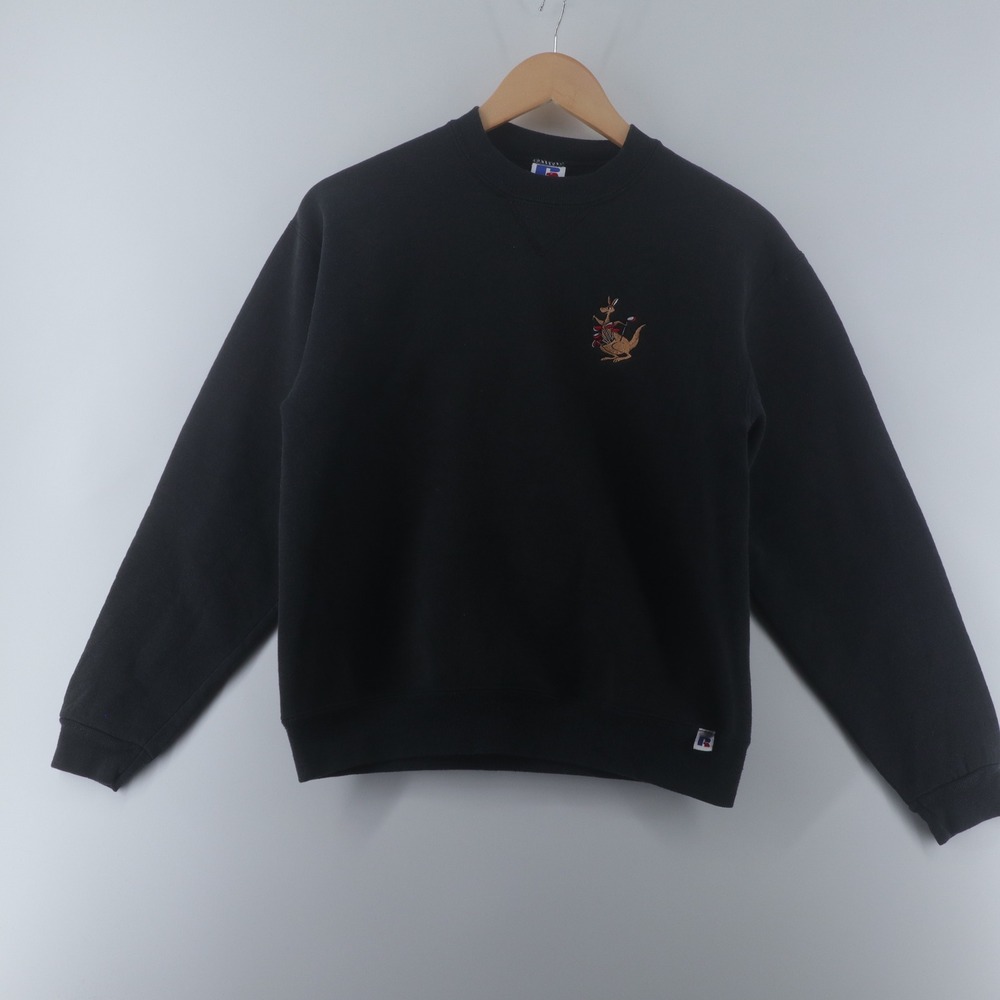 Russell Athletic Sweatshirt Kids Youth XL Black Golf Kangaroo Vintage Excellent
